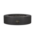 Brookhurst 43 In. W X 13 In. H round Outdoor GFRC Liquid Propane Fire Pit in Carbon with Lava Rocks