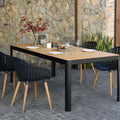 Portals Dark 4 Seater Carver Rectangular Dining set