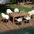 Rinjani Rectangular Table and 6 Chamonix Arm Chair