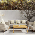 Panther Outdoor Patio Wicker and FSC Wood Seating Set