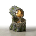 Outdoor Water Fountain Built for Garden Elegance, LED Lights, 600L/H Pump, Weather-Resistant