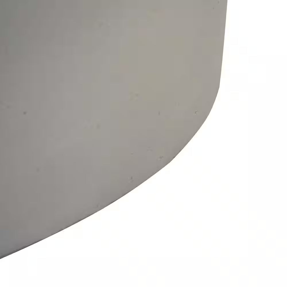 Zachary 31 In. X 24.5 In. Circular Concrete Propane Outdoor Patio Fire Pit in Light Gray