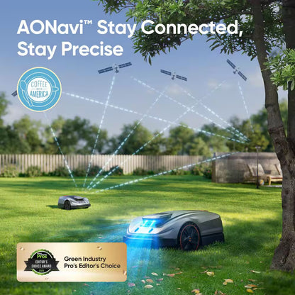X5 AWD Wireless 8 In. Robot Lawn Mower for 0.5 Acre, No Boundary Wire, RTK plus Vision, AI Obstacle Avoidance