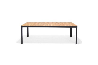 Portals Dark Lite FSC Teak Wood and Aluminum Rectangular Dining Set