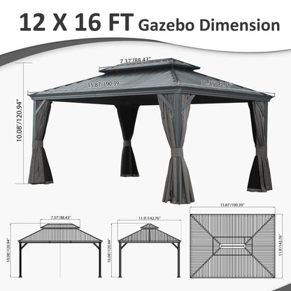 12' X 16' Hardtop Gazebo